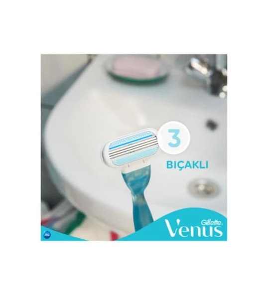 Gillette Venüs Smooth Kadın Tıraş Makinesi 3 Yedek Tıraş Bıçağı - 2
