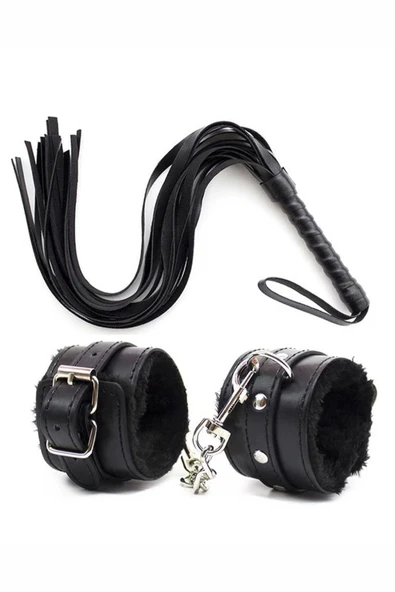 Beruflic Deri Bileklik Kırbaç Harness Set