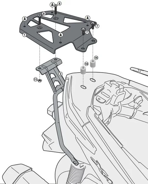 GIVISR2117YAMAHAX-MAX125-250(14-17)ARKAÇANTATAŞIYICI - Resim 4