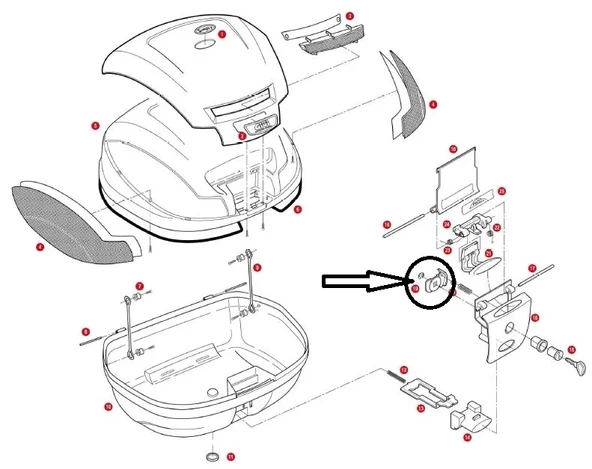GIVIZ640RÇANTAİÇKİLİTTUTUCUV35-V46-TRK33-E470-E450-E370-E340-E260-E350 - Resim 2