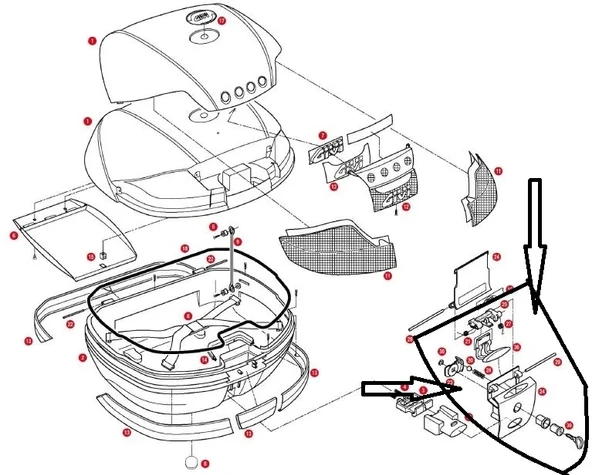 GIVIZ641NM2ÇANTAKİLİTMEKANİZMASIKIRMIZIANAHTARLIV46-V35 - Resim 3