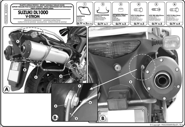 KAPPAKLX528SUZUKIDL1000V-STROM(02-11)KAWASAKIKLV1000(04-10)YANÇANTATAŞIYICI - Resim 3