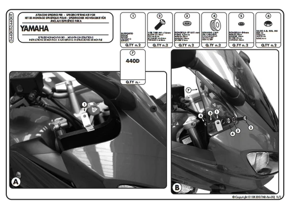 KAPPAD440KITKYAMAHAFZ6600FAZERS2(07-11)RÜZGARSİPERLİKBAĞLANTISI ürün görseli