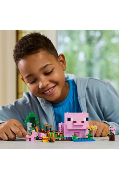 LEGO   Minecraft Yavru Domuz Evi 21268 - 7 Yaş ve Üzeri Yapım Seti (238 Parça) - 5