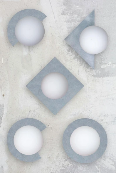 D-light Kesik Aplik Gri - 2