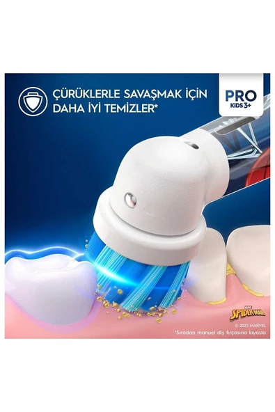 Oral-B Çocuk Şarjlı/elektrikli Diş Fırçası Spiderman D100 - 5