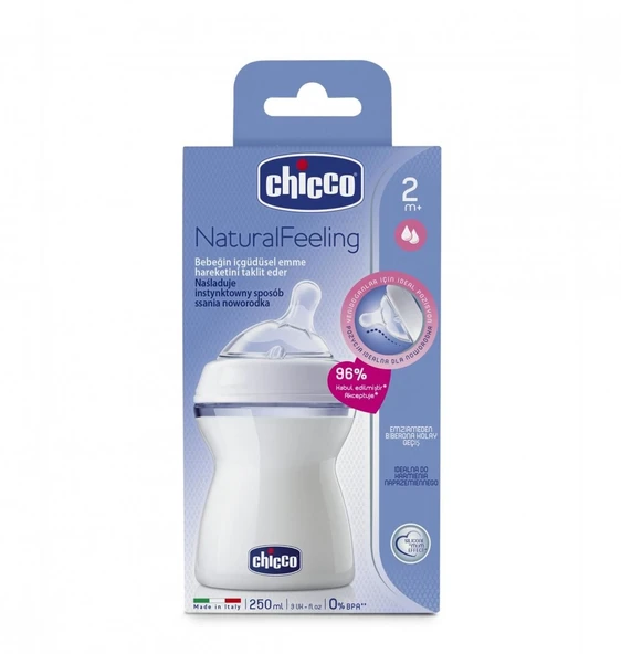 Natural Feeling Silikon Emzikli PP Biberon 2+ Ay 250ml - 4