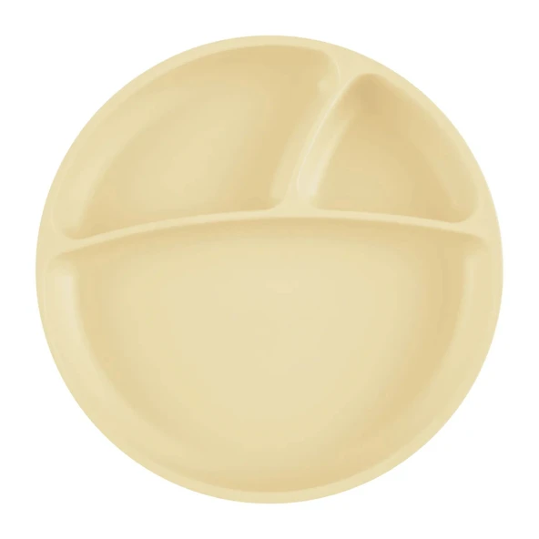 Porsiyon Vakum Tabanlı Silikon Tabak Mellow Yellow