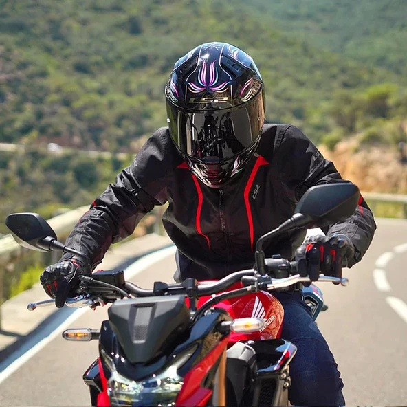 LS2 SEPANG MONT SİYAH-GRİ-KIRMIZI - Resim 6