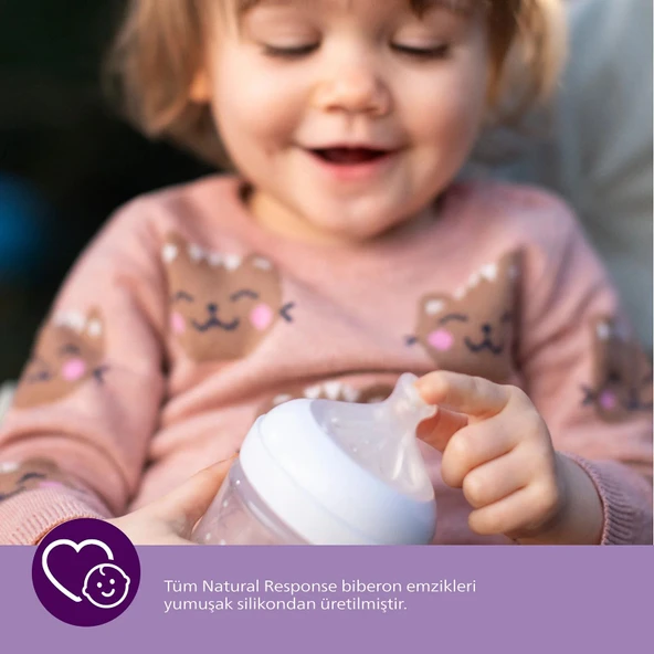 Avent Doğal Tepkili Natural Response 2li Biberon Emziği 1No 0+ Ay - Resim 8