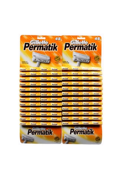 Permatik Tek Bıçaklı Traş Bıçağı 48x2 Permatik Kartela 96 Adet