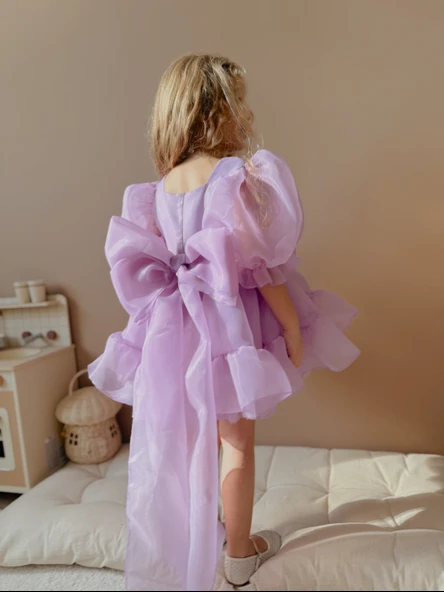 Puffy Şifon Kız Çocuk Parti Elbisesi - 3
