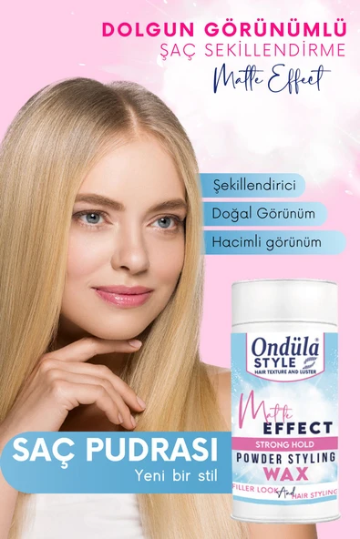 Ondüla Style Powder Wax Mat Efekt Şekillendirici Toz Wax Güçlü Tutuş 20gr - 3