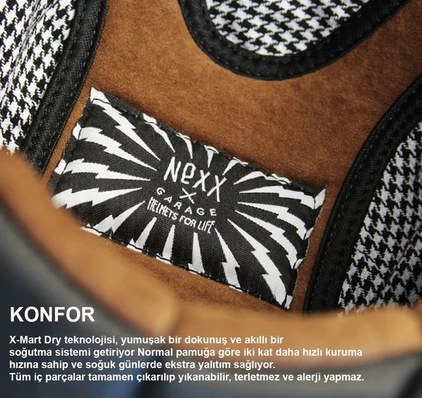 NEXX X.G100R RUMBLE GRİ-SİYAH KASK - Resim 7