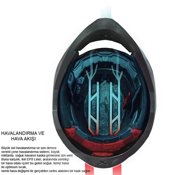 NEXX SX.100 GIGABOT KIRMIZI- KASK - Resim 3