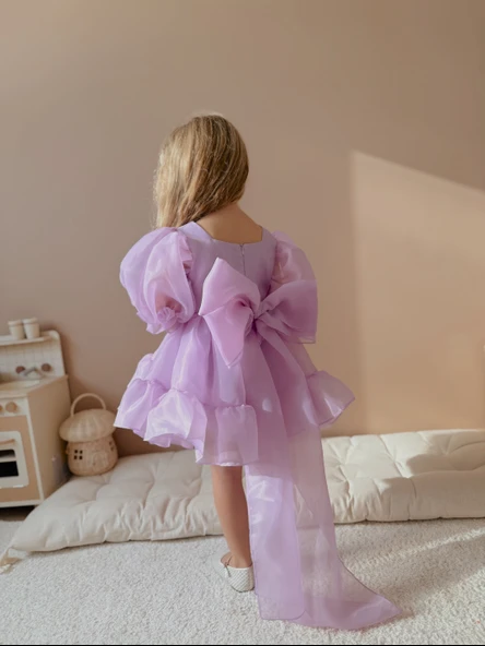 Puffy Şifon Kız Çocuk Parti Elbisesi - 2