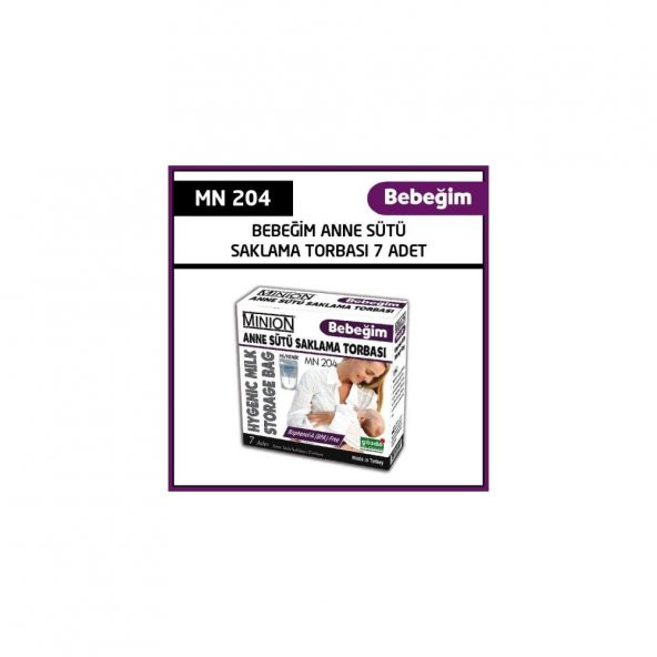 Minion Bebeğim Anne Sütü Saklama Torbası 7 Adet