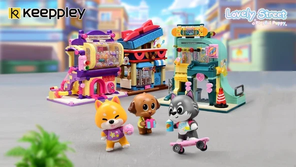 Keeppley Lovely Street K28009 Husky Skate Shop Shopre Gökyüzü Şeker Dükkanı Yapı Blokları Oyuncak Seti - 5