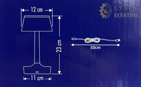 NOAS YL86 1235 Santorini Şarjlı Masa Lambası 3 Renk - 3
