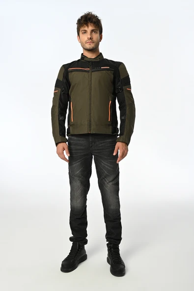 LS2 SHADOW MONT HAKİ-SİYAH-NEON TURUNCU - Resim 3