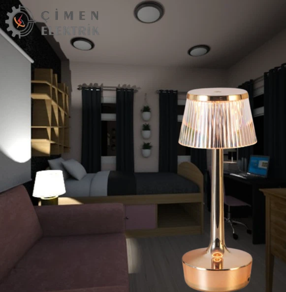 NOAS YL86 1235 Santorini Şarjlı Masa Lambası 3 Renk - 2