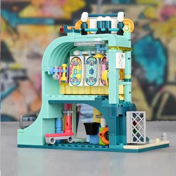 Keeppley Lovely Street K28009 Husky Skate Shop Shopre Gökyüzü Şeker Dükkanı Yapı Blokları Oyuncak Seti - 4