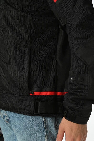 LS2 RIVA MONT SİYAH-KIRMIZI - Resim 10