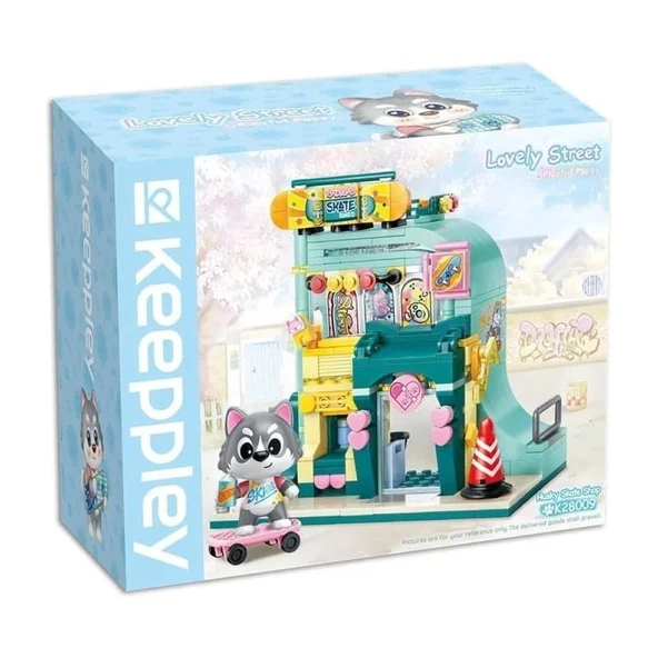 Keeppley Lovely Street K28009 Husky Skate Shop Shopre Gökyüzü Şeker Dükkanı Yapı Blokları Oyuncak Seti - 2