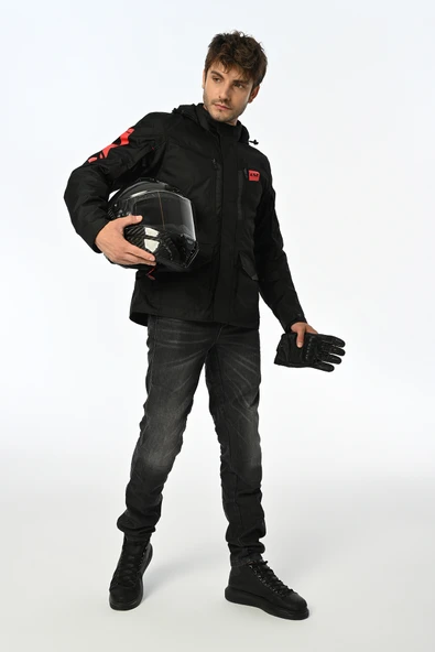 LS2 METROPOLIS EVO MONT SİYAH-KIRMIZI - Resim 6