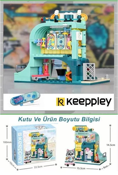 Keeppley Lovely Street K28009 Husky Skate Shop Shopre Gökyüzü Şeker Dükkanı Yapı Blokları Oyuncak Seti - 3
