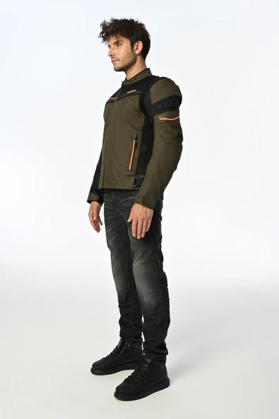 LS2 SHADOW MONT HAKİ-SİYAH-NEON TURUNCU - Resim 4