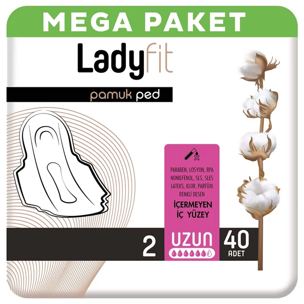 Ladyfit Pamuk Ped Mega Uzun 40 Ped