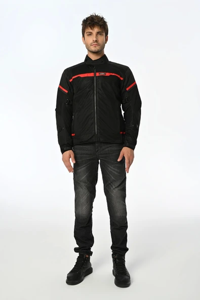 LS2 RIVA MONT SİYAH-KIRMIZI - Resim 5