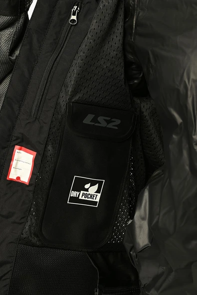 LS2 RIVA MONT SİYAH-KIRMIZI - Resim 4