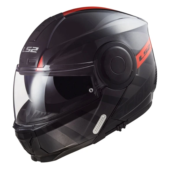 LS2 SCOPE HAMR MAT SİYAH-KIRMIZI KASK ürün görseli