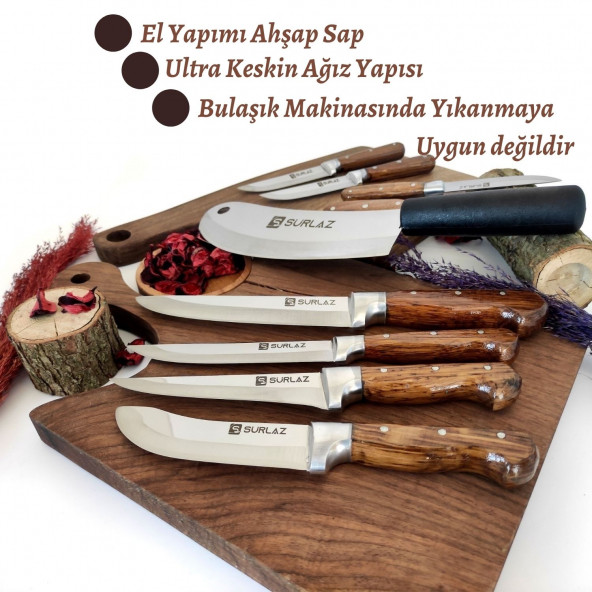 SürLaz 10 Parça Soft Bıçak Seti Satırlı - 3