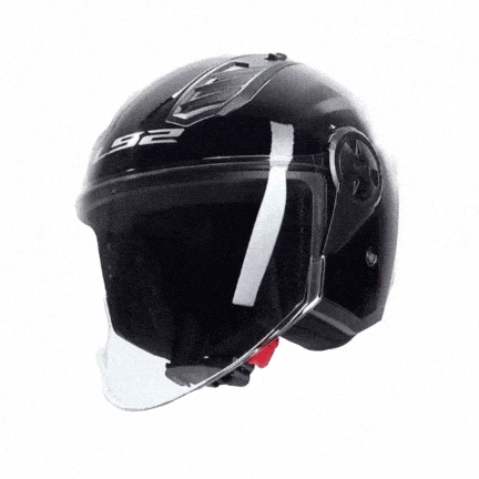 LS2 AIRFLOW 2 SİYAH KASK - Resim 5