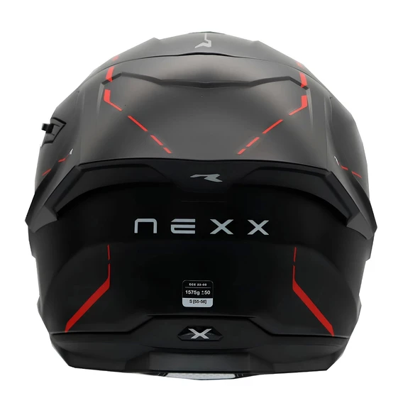 NEXX Y.100R REACT MAT SİYAH-KIRMIZI KASK - Resim 2