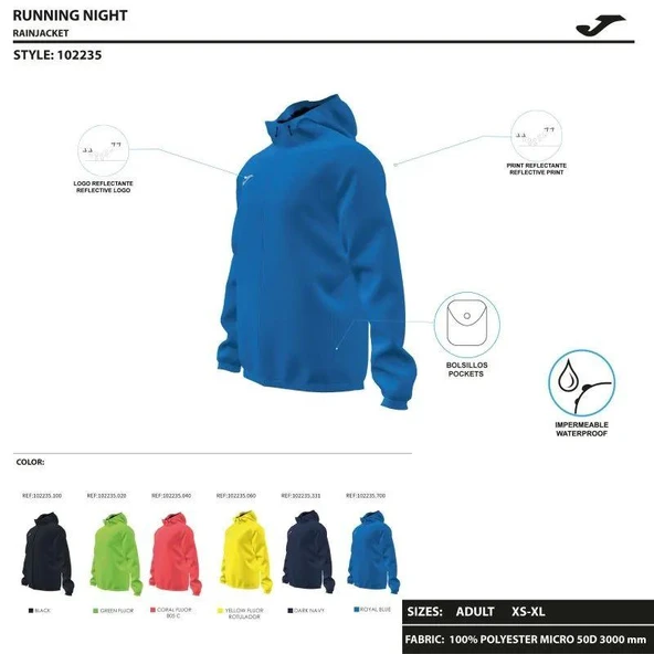 Joma Elite VIIII Fluor Green Yağmurluk 102235.020 - 12