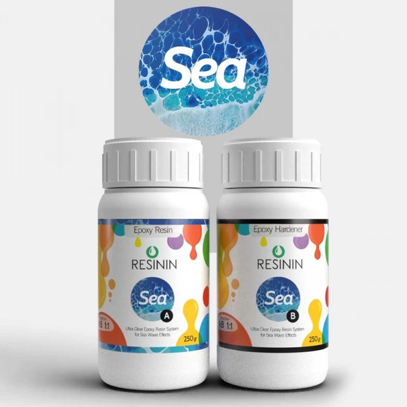 Sea 500 Gr A+B Deniz Dalgası Efekti için Şeffaf Epoksi Reçine