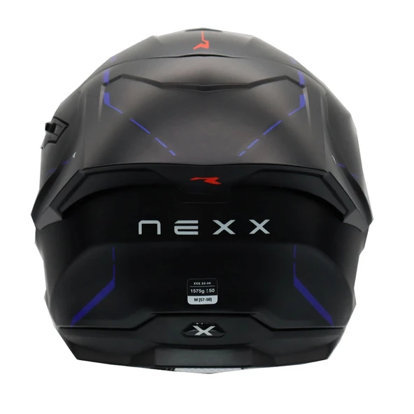 NEXX Y.100R REACT MAT SİYAH-MAVİ KASK - 2