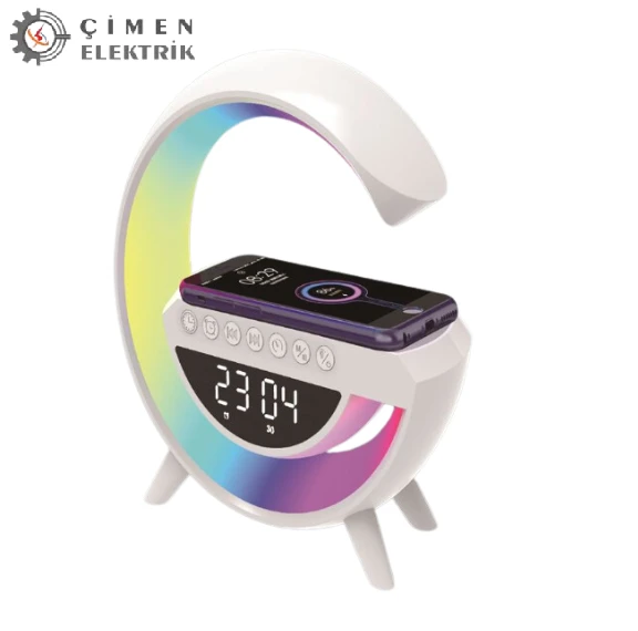 NOAS YL86 1240 Simi Kablosuz Şarjlı Bluetoothlu Hoparlörlü Masa Lambası RGB