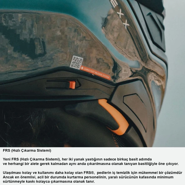 NEXX X.WED 3 KEYO KARBON -TURUNCU KASK - Resim 8