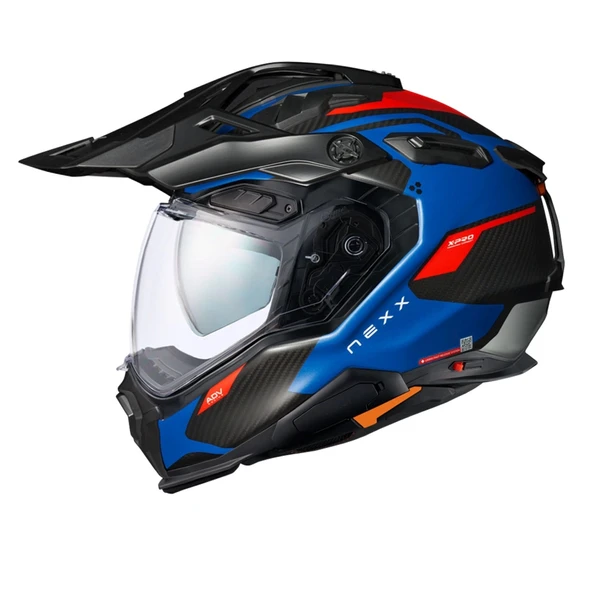 NEXX X.WED 3 KEYO KARBON MAT MAVİ-KIRMIZI KASK ürün görseli
