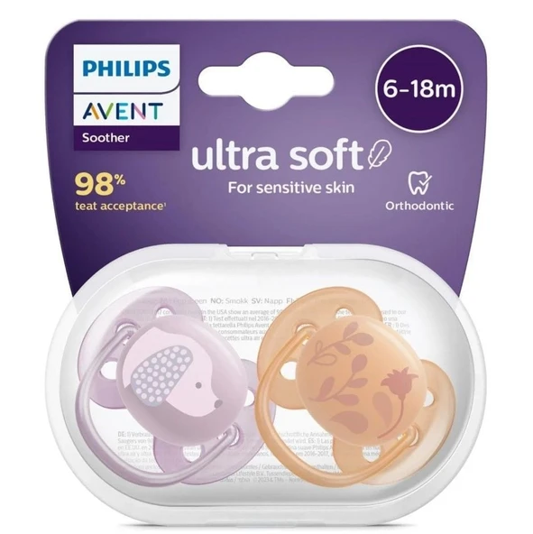 Avent Ultra Yumuşak Emzik 6-18 Ay Kız