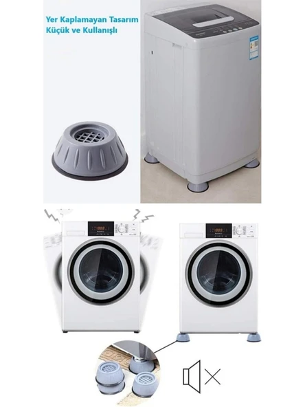 Trend Gürültü Engelleyici ve Titreşim Önleyici Kaymaz Kauçuk Stoper Seti 12'li