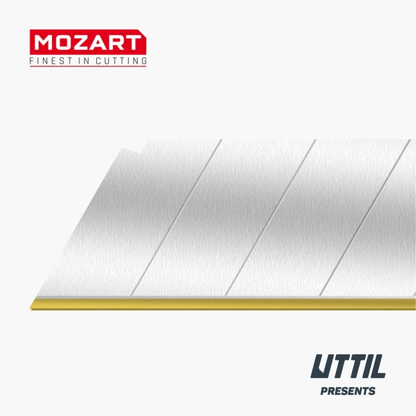 Mozart Blades 90180.051 Ekstra Sert, Ekstra Keskin TiN Kaplamalı 18mm Kır-At 100 Adet Yedek Bıçak