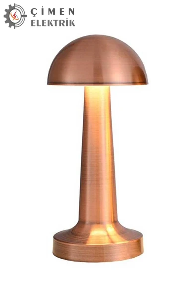 NOAS YL86 1231 Atina Dokunmatik Şarjlı Bronz Masa Lambası 3 Renk