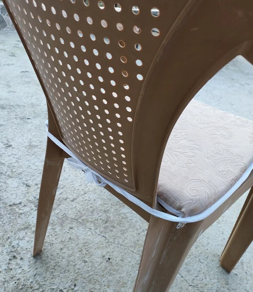 2 Adet Klasik Tek Alt Sandalye Minderi (Kalınlık 3,5cm)-Milenyum S.Kahve - 4