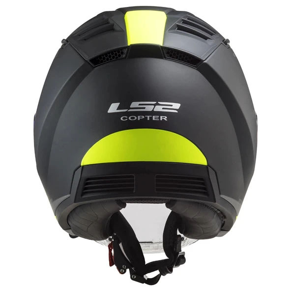 LS2 COPTER 2 URBANE MAT SİYAH-NEON SARI KASK - 2